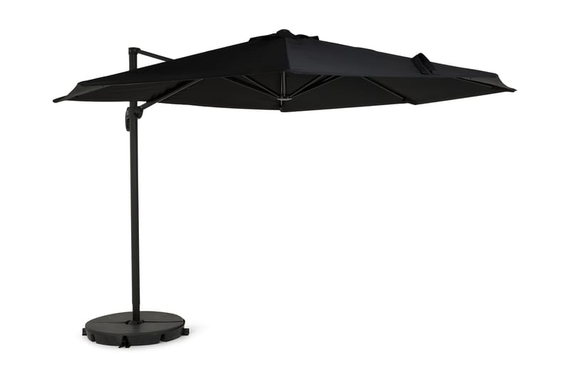 Vienna Lyx Parasoll 3,5 m - Svart - Hagemøbler - Solbeskyttelse - Parasoller - Hengeparasoll