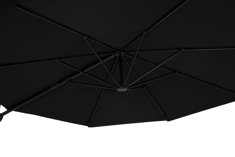 Vienna Lyx Parasoll 3,5 m - Svart - Hagemøbler - Solbeskyttelse - Parasoller - Hengeparasoll