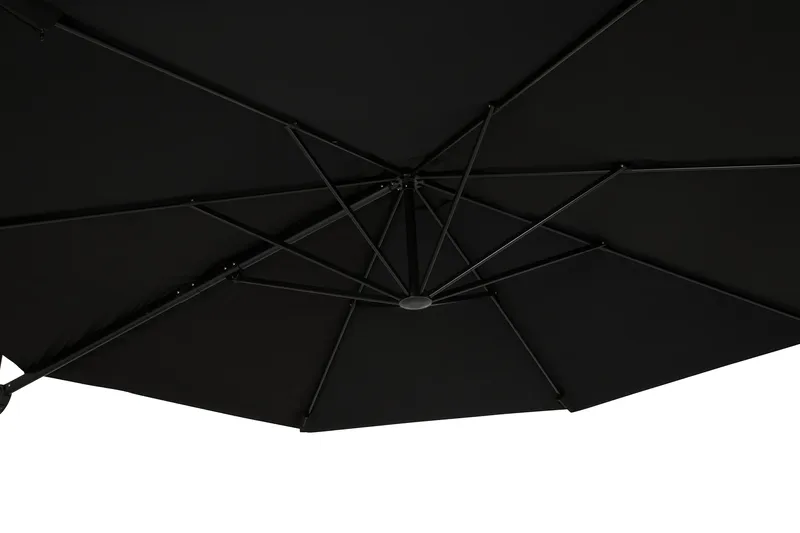 Vienna Lyx Parasoll 3,5 m - Svart - Hagemøbler - Solbeskyttelse - Parasoller - Hengeparasoll
