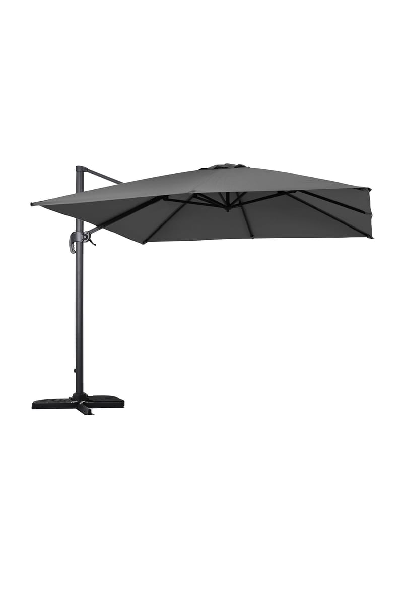 Vienna Parasoll 3 m Rund - Svart - Hagemøbler - Solbeskyttelse - Parasoller - Hengeparasoll