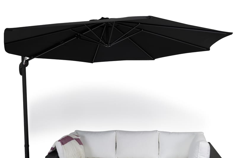Vienna Parasoll 3 m - Svart - Hagemøbler - Solbeskyttelse - Parasoller - Hengeparasoll