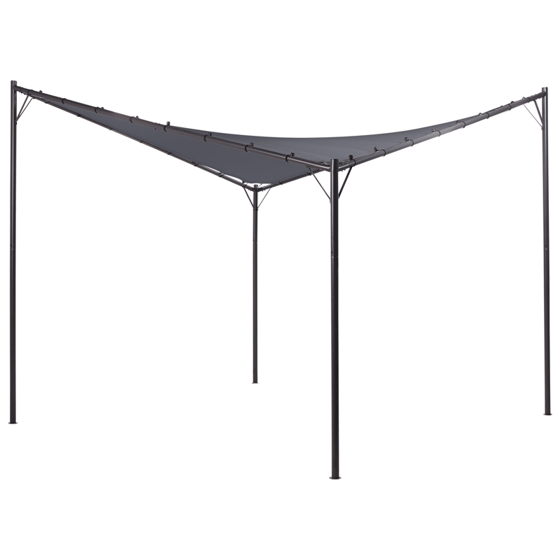 Paviljong Aventine 300 cm Stål - Grå/Svart - Hagemøbler - Solbeskyttelse - Pergola