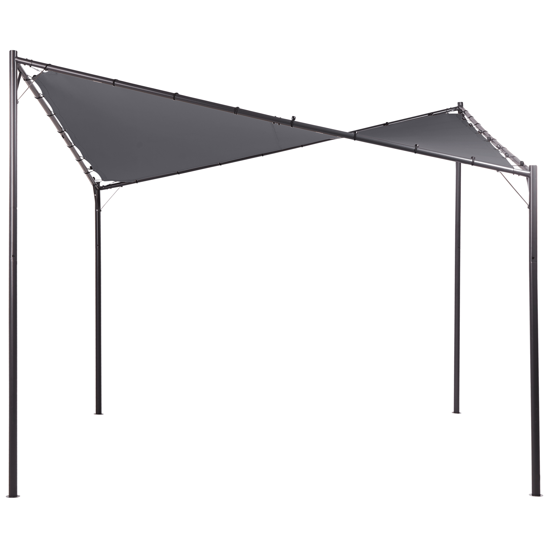 Paviljong Aventine 300 cm Stål - Grå/Svart
