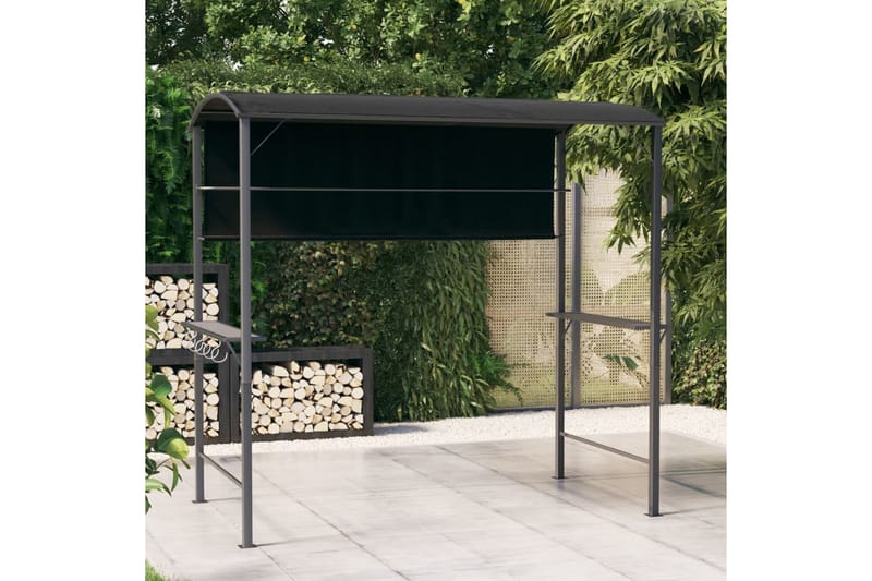 beBasic Paviljong med tak 220x110x200 cm antrasitt - AntrasittgrÃ¥ - Hagemøbler - Solbeskyttelse - Paviljonger - Komplett paviljong