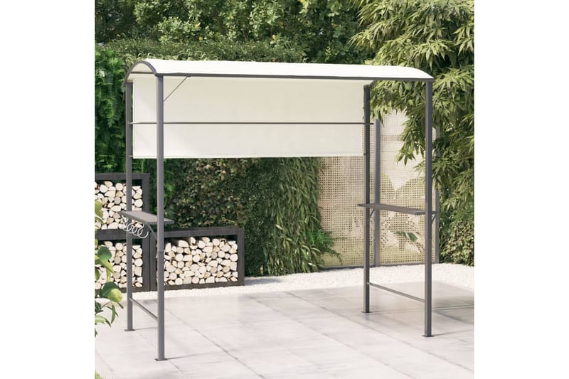 beBasic Paviljong med tak 220x110x200 cm kremhvit - Krem - Hagemøbler - Solbeskyttelse - Paviljonger - Komplett paviljong