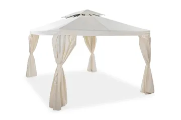 Bermuda Komplett Paviljong 3x3 m - NaturHvit - Hagemøbler - Solbeskyttelse - Paviljonger - Komplett paviljong