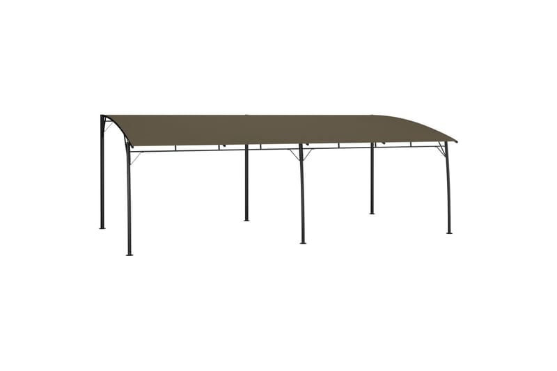 Hagemarkise 6x3x2,25 m gråbrun - Taupe - Komplett paviljong