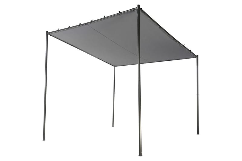 Hagepergola Vimino - Grå, svart - Hagemøbler - Solbeskyttelse - Paviljonger - Komplett paviljong