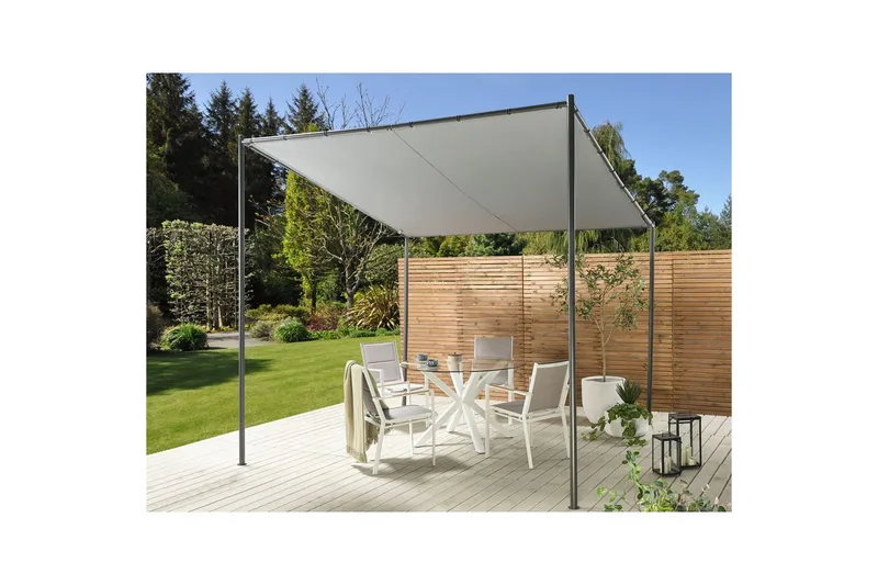 Hagepergola Vimino - Grå - Hagemøbler - Solbeskyttelse - Pergola