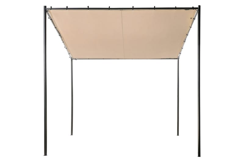 Hagepergola Vimino - Taupe, svart - Hagemøbler - Solbeskyttelse - Paviljonger - Komplett paviljong