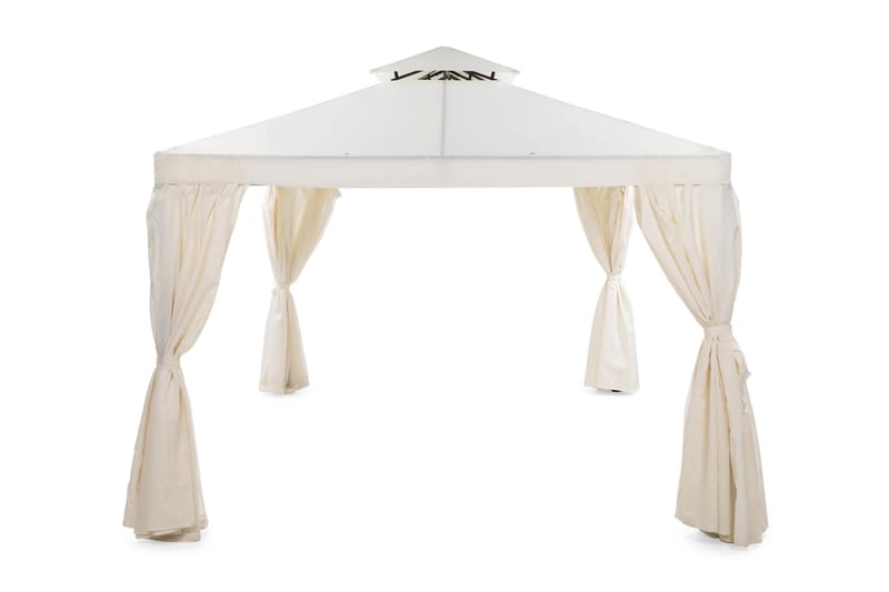 Bermuda Komplett Paviljong 3x3 m - NaturHvit - Hagemøbler - Solbeskyttelse - Paviljonger - Komplett paviljong