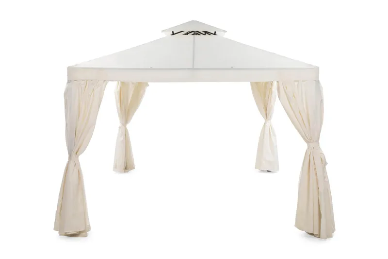 Bermuda Komplett Paviljong 3x3 m - NaturHvit - Hagemøbler - Solbeskyttelse - Paviljonger - Komplett paviljong