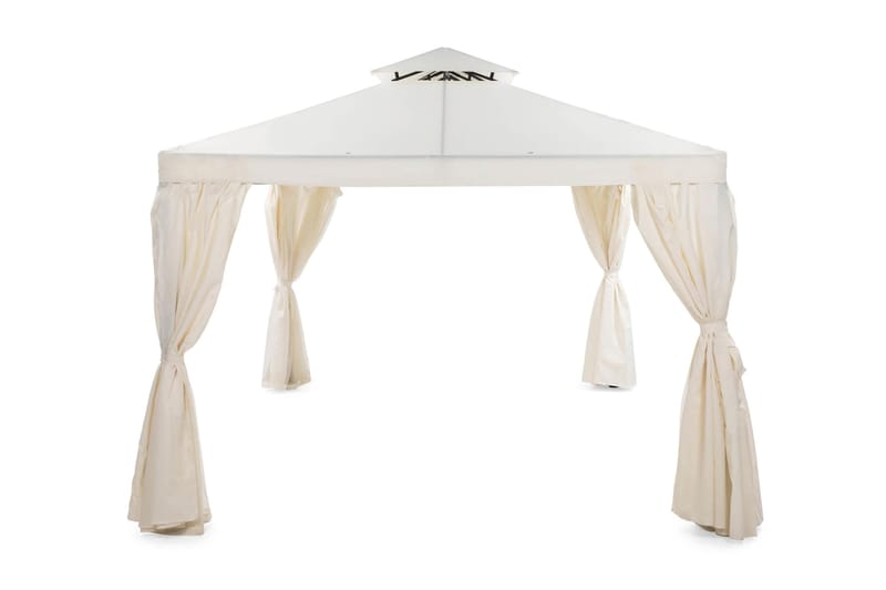 Bermuda Komplett Paviljong 3x4 m - Inkl. Vegger Naturhvit - Hagemøbler - Solbeskyttelse - Paviljonger - Komplett paviljong