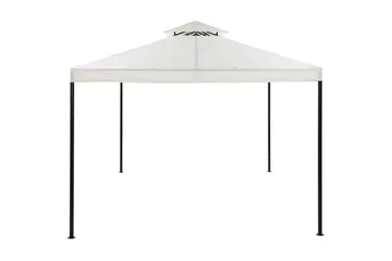 Bermuda komplett paviljong inkl. tak og vegger 3x3 m - Offwhite - Hagemøbler - Solbeskyttelse - Paviljonger - Komplett paviljong