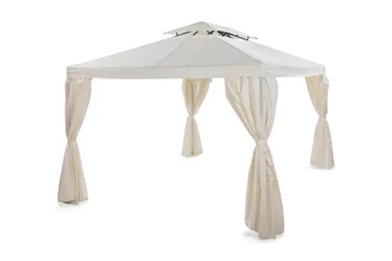Bermuda komplett paviljong inkl. tak og vegger 3x3 m - Offwhite - Hagemøbler - Solbeskyttelse - Paviljonger - Komplett paviljong