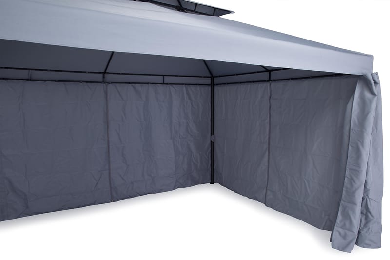 Bermuda Vegger til Paviljong 3x4 m - Lysegrå - Hagemøbler - Solbeskyttelse - Paviljonger - Komplett paviljong