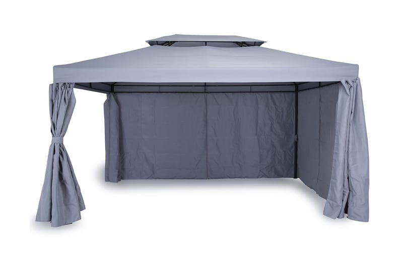 Bermuda Vegger til Paviljong 3x4 m - Lysegrå - Hagemøbler - Solbeskyttelse - Paviljonger - Komplett paviljong