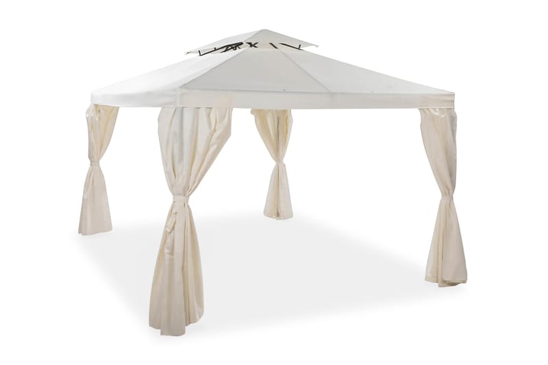 Bermuda Paviljong 3x3 m - NaturHvit - Hagemøbler - Solbeskyttelse - Paviljonger - Komplett paviljong