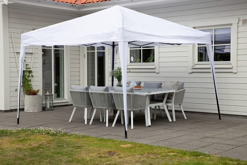 Easy Up Paviljong 295x295 cm - Hvit - Hagemøbler - Solbeskyttelse - Paviljonger - Komplett paviljong
