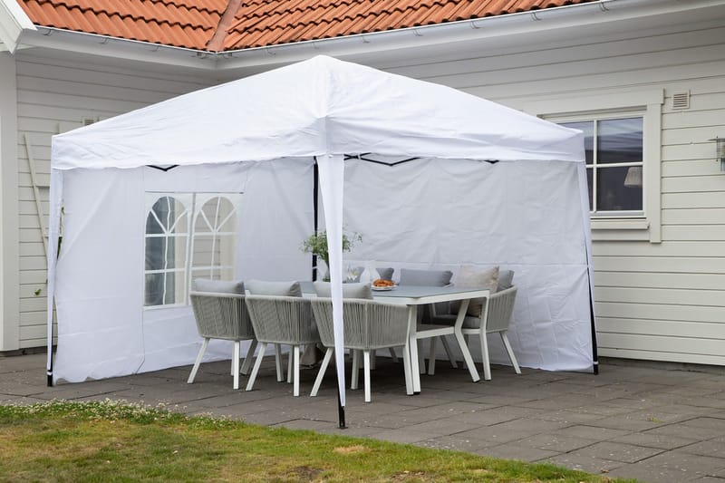 Easy Up Paviljong 295x295 cm - Hvit - Hagemøbler - Solbeskyttelse - Paviljonger - Komplett paviljong