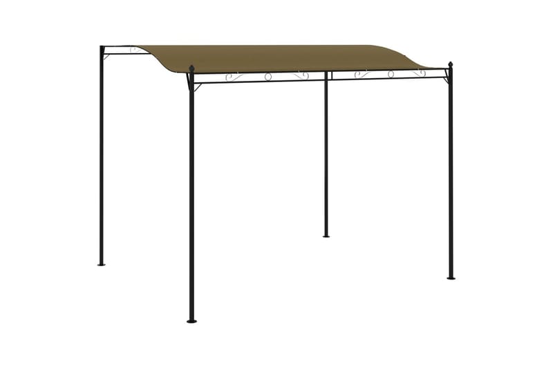 Hagemarkise 3x2,5 m gråbrun 180 g/m² - Taupe - Komplett paviljong