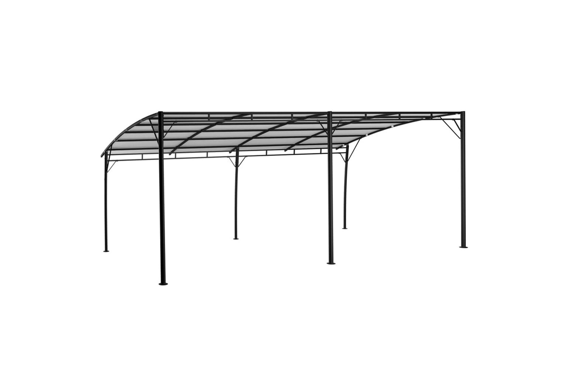 Hagemarkise 6x3x2,25 m kremhvit - Hagemøbler - Solbeskyttelse - Paviljonger - Komplett paviljong