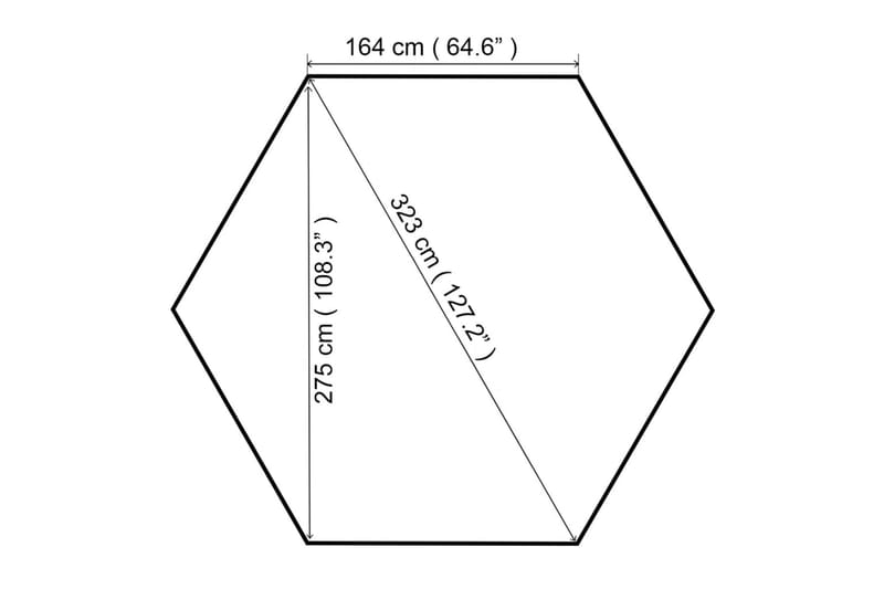 Hagepaviljong 323x275x265 cm antrasitt - Grå - Hagemøbler - Solbeskyttelse - Paviljonger - Komplett paviljong