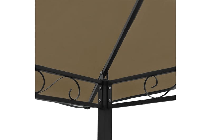 Hagepaviljong med bord og benker 2,5x1,5x2,4 m 180 g/m² - Taupe - Hagemøbler - Solbeskyttelse - Paviljonger - Komplett paviljong