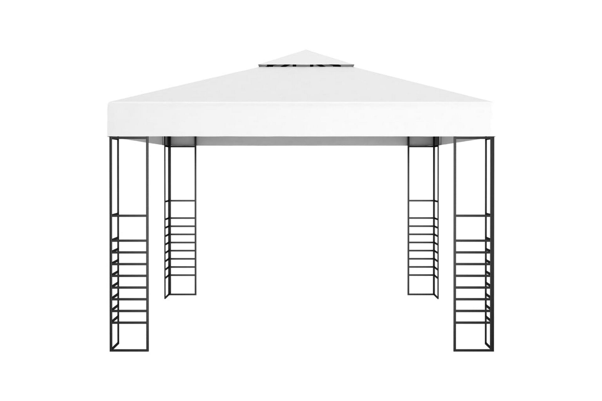 Hagepaviljong med lysslynge 3x3 m hvit - Hvit - Hagemøbler - Solbeskyttelse - Paviljonger - Komplett paviljong
