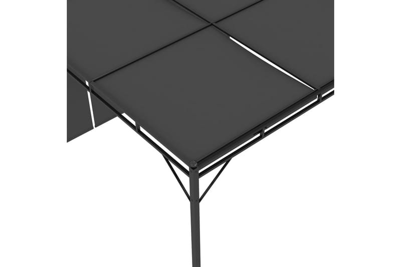 Hagepaviljong med sidegardin 3x3x2,25 m antrasitt - Hagemøbler - Solbeskyttelse - Paviljonger - Komplett paviljong