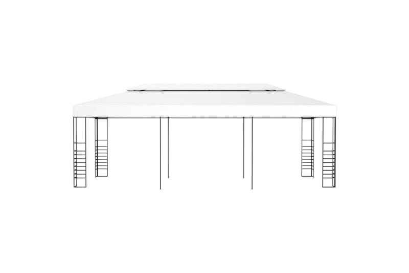 Hagetelt 6x3 m hvit - Hvit - Hagemøbler - Solbeskyttelse - Paviljonger - Komplett paviljong