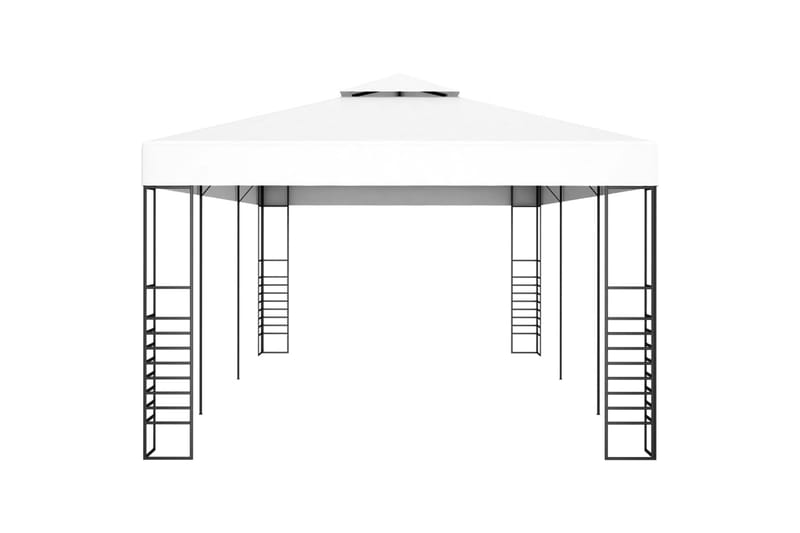 Hagetelt 6x3 m hvit - Hvit - Komplett paviljong