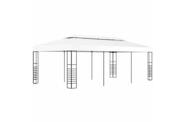 Hagetelt 6x3 m hvit - Hvit - Hagemøbler - Solbeskyttelse - Paviljonger - Komplett paviljong