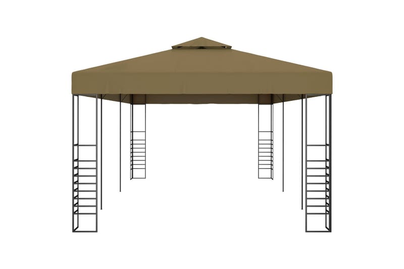 Hagetelt 6x3x2,7 m gråbrun 180 g/m² - Taupe - Hagemøbler - Solbeskyttelse - Paviljonger - Komplett paviljong