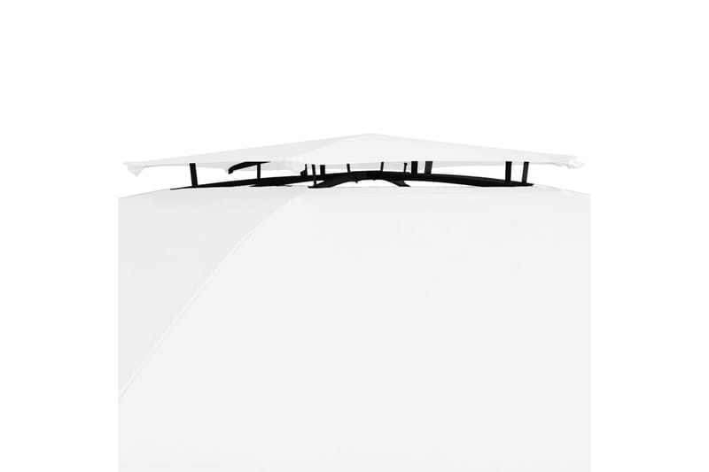 Hagetelt med gardiner 360x312x265 cm hvit 180 g/m² - Hvit - Hagemøbler - Solbeskyttelse - Paviljonger - Komplett paviljong