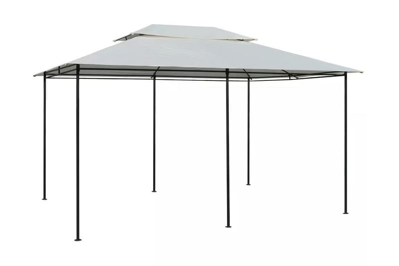 Hagetelt med gardiner 4x3 m hvit - Hagemøbler - Solbeskyttelse - Paviljonger - Komplett paviljong