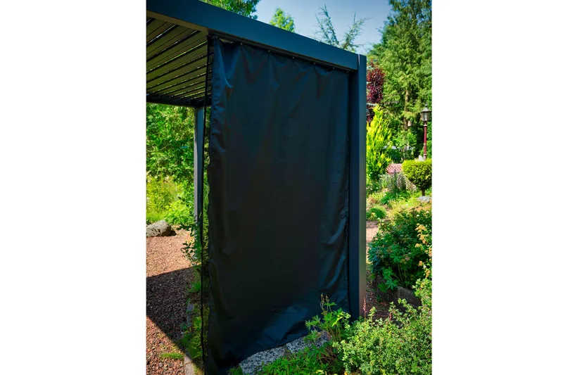 Mirador Paviljong 3x3x2,5 m med gardiner Mörkgrå Dark grey - Hagemøbler - Solbeskyttelse - Paviljonger - Komplett paviljong
