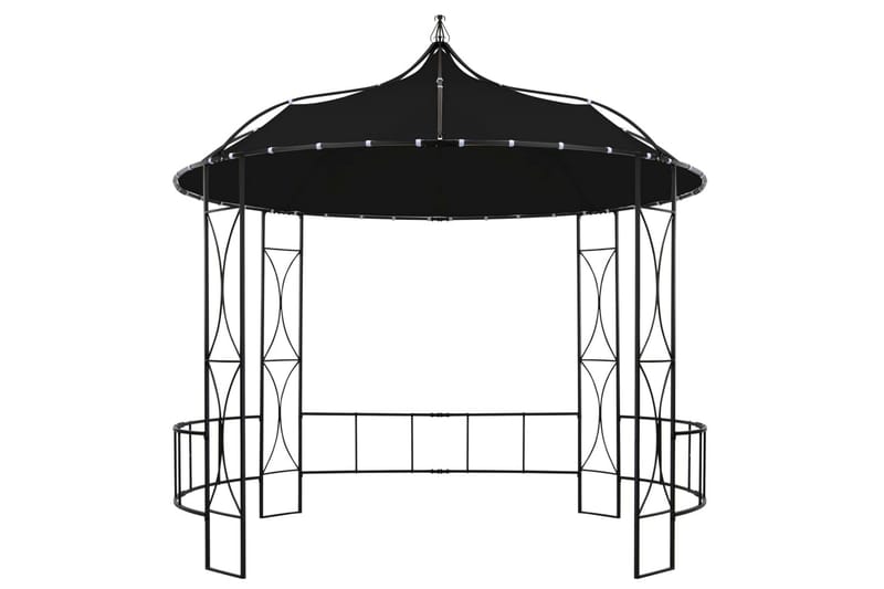 Paviljong 300x290 cm antrasitt rund - Hagemøbler - Solbeskyttelse - Paviljonger - Komplett paviljong