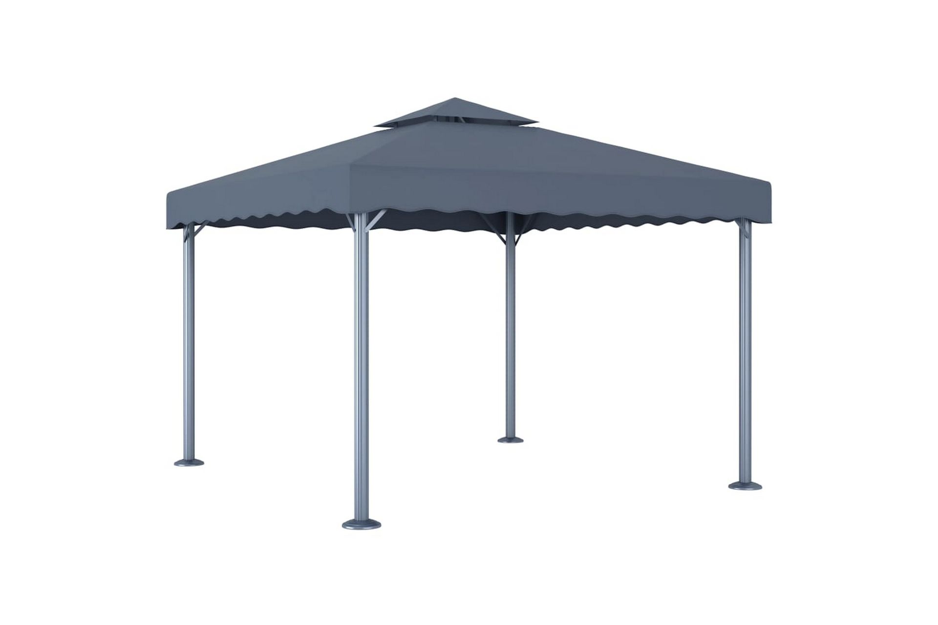 Paviljong 300x300 cm antrasitt aluminium - Hagemøbler - Solbeskyttelse - Paviljonger - Komplett paviljong