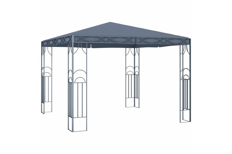 Paviljong 300x300 cm antrasitt - Hagemøbler - Solbeskyttelse - Paviljonger - Komplett paviljong