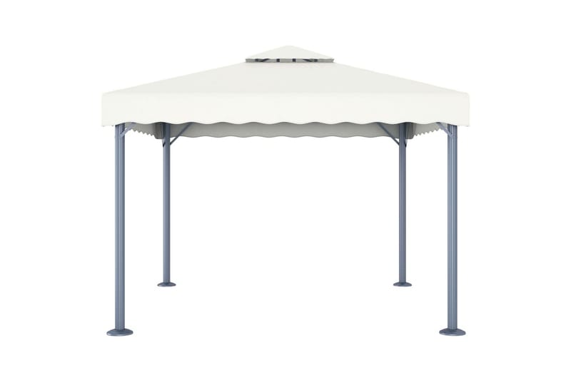 Paviljong 300x300 cm kremhvit aluminium - Hagemøbler - Solbeskyttelse - Paviljonger - Komplett paviljong