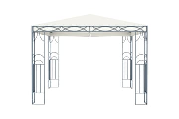 Paviljong 300x300 cm kremhvit - Hagemøbler - Solbeskyttelse - Paviljonger - Komplett paviljong