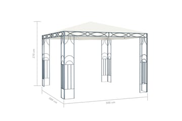Paviljong 300x300 cm kremhvit - Hagemøbler - Solbeskyttelse - Paviljonger - Komplett paviljong