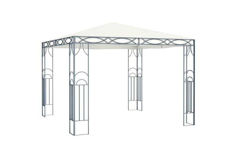 Paviljong 300x300 cm kremhvit - Hagemøbler - Solbeskyttelse - Paviljonger - Komplett paviljong
