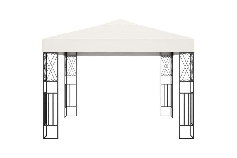 Paviljong 3x3 m kremhvit stoff - Krem - Hagemøbler - Solbeskyttelse - Paviljonger - Komplett paviljong
