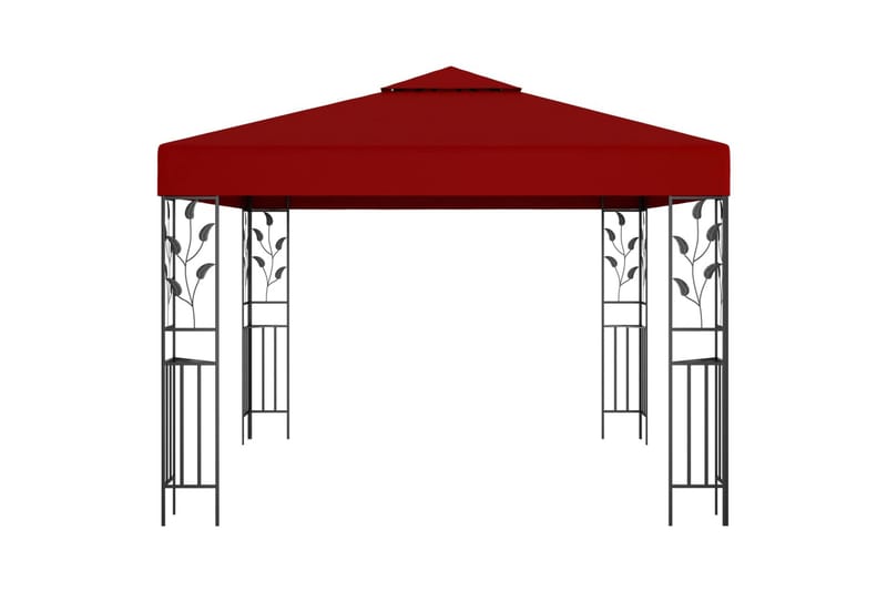 Paviljong 3x3 m vinrød - Rød - Hagemøbler - Solbeskyttelse - Paviljonger - Komplett paviljong