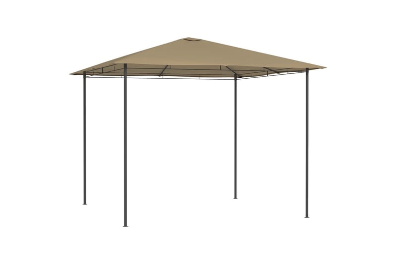 Paviljong 3x3x2,6 m gråbrun 160 g/m² - Taupe - Komplett paviljong