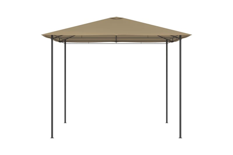 Paviljong 3x3x2,6 m gråbrun 160 g/m² - Taupe - Komplett paviljong