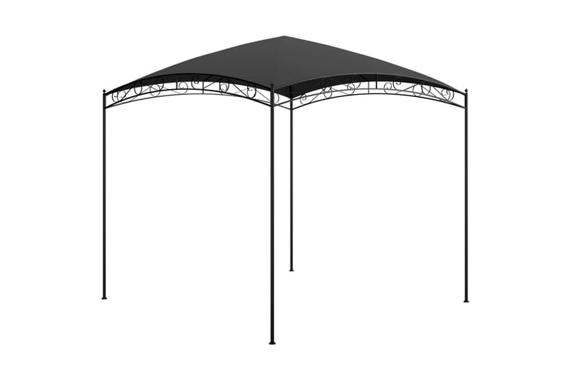Paviljong 3x3x2,65 m antrasitt 180 g/m² - Antrasittgrå - Hagemøbler - Solbeskyttelse - Paviljonger - Komplett paviljong
