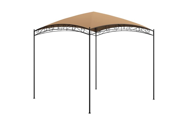 Paviljong 3x3x2,65 m gråbrun 180 g/m² - Taupe - Hagemøbler - Solbeskyttelse - Paviljonger - Komplett paviljong